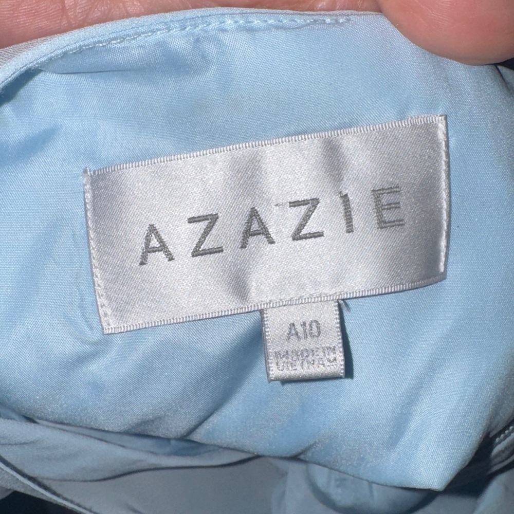 Azazie Daphne
A-Line Ruffled Chiffon Floor-Length Sky Blue Dress - Picture 6 of 12